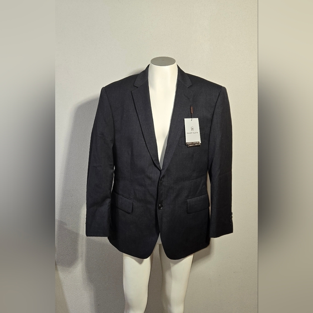 NWT George Austin Men's Gray 100%  Wool Blazer Jacket Men's